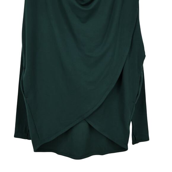 NWT Athleta Puruna Wrap Oversized Drapey Sweatshirt Dark Forest Green Size XS - Picture 8 of 11